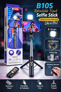 B-10S Selfie Stick + Tripod with LED