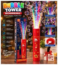 Rechargeable Bubble Machine Tower (Imported)