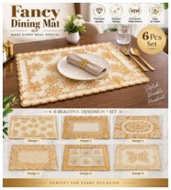 6 Pcs Fancy Dining Mat (Imported)