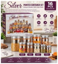 16 Pcs Multi Storage Container Set (Box Packing)