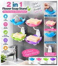 Self Adhesive 2in1 Flower Soap Stand (Box Packing)