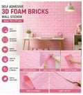 3D Foam Bricks (Pink)