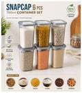 Snapcap 6 Pcs 700ml Storage Container