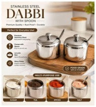 Multipurpose Stainless Steel Pot with spoon (Imported)